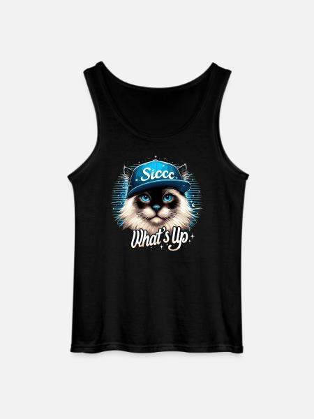 helig birma katt birman katt vad händer geschen - Gildan tanktopp herr - svart