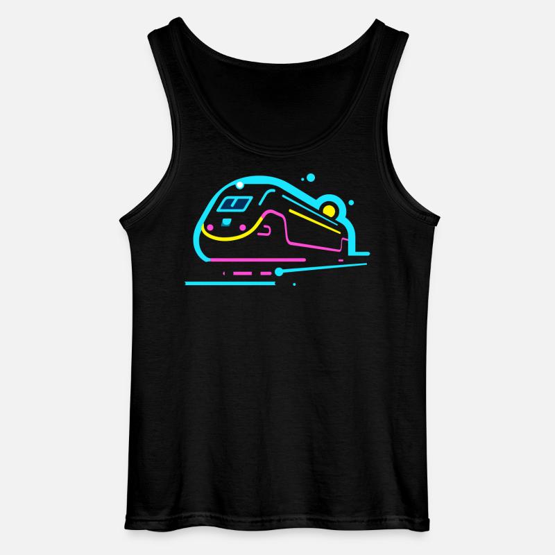 Zug Comic Look - Gildan Männer Tank Top - Schwarz