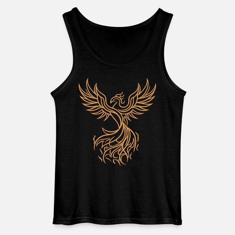 Phönix Mythischer Feuervogel Auferstehender Stammeskunst - Gildan Männer Tank Top - Schwarz