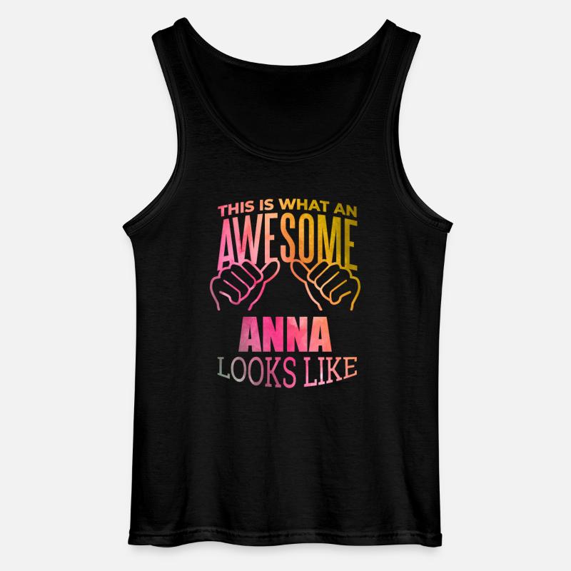 Anna - Gildan Männer Tank Top - Schwarz