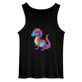 Basilisk Bunte Kawaii Cartoon Figur Clipart - Gildan Männer Tank Top - Schwarz - Vorne - AI Model Male 185 dark (185cm)