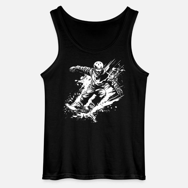 Snowboarder - Gildan Männer Tank Top - Schwarz