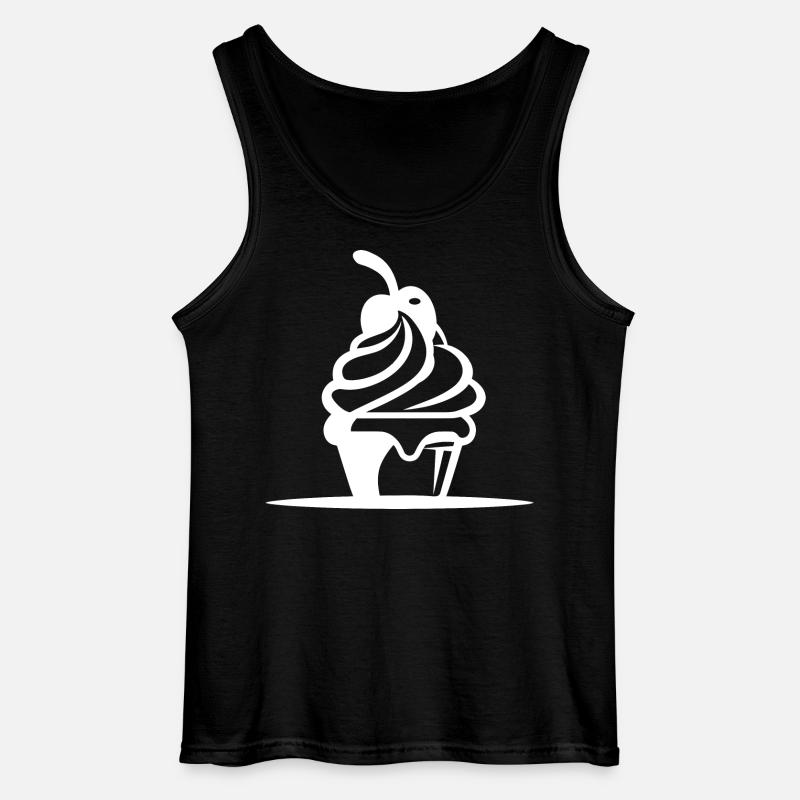 Speiseeis Grafik - Gildan Männer Tank Top - Schwarz