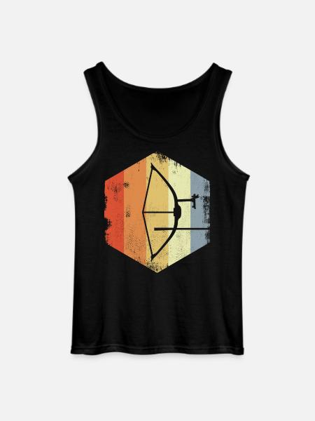 Retro Archery - Gildan Men’s Tank Top - black