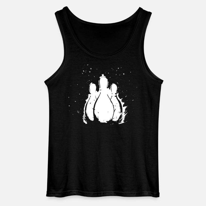 Bowling - Gildan Männer Tank Top - Schwarz