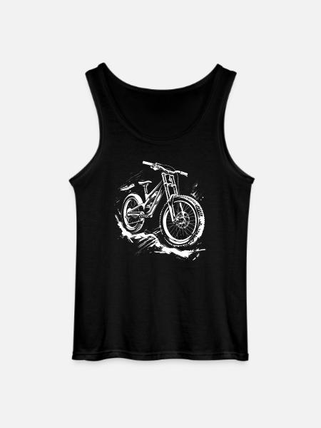 Mountain Biker Drawing - Gildan Men’s Tank Top - black