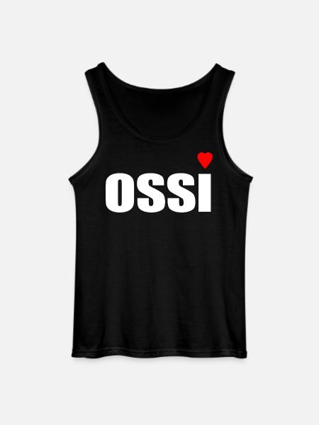 Ossi with heart red - Gildan Men’s Tank Top - black