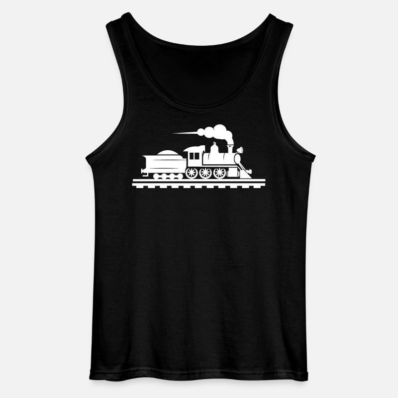 Eisenbahn Zeichnung - Gildan Männer Tank Top - Schwarz