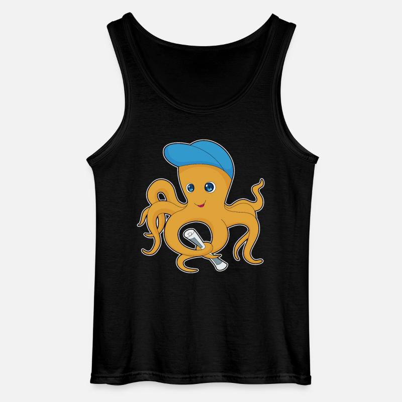 Krake Zeitung - Gildan Männer Tank Top - Schwarz