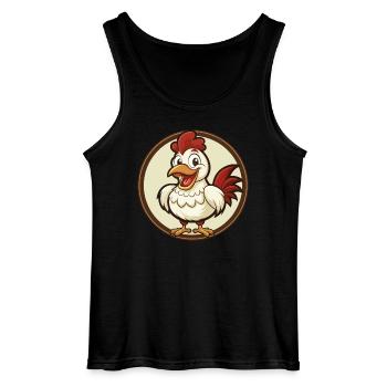Huhn Bunte Kawaii Cartoon Figur Clipart - Gildan Männer Tank Top - Schwarz - Vorne - AI Model Male 185 dark (185cm)