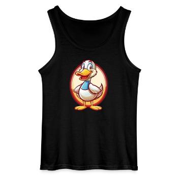 canard mignon drôle kawaii dessin animé clipart animal de compagnie - Débardeur Gildan Homme - noir - Devant - AI Model Male 185 dark (185cm)