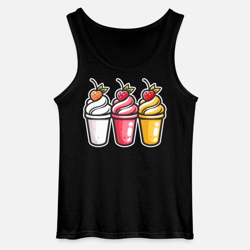 Eiscreme Becher - Gildan Männer Tank Top - Schwarz