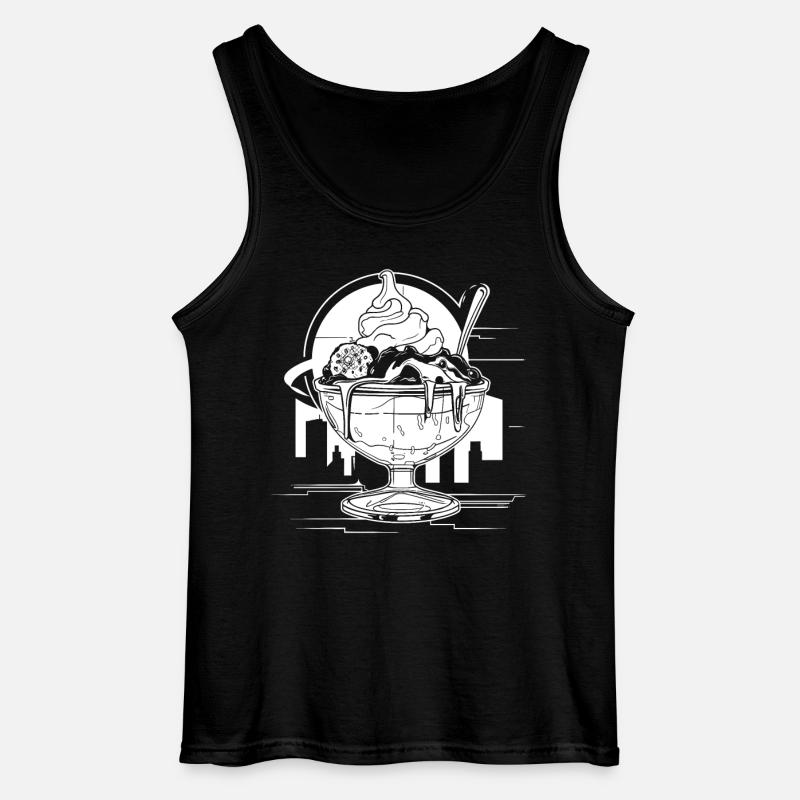 Grafik Eisbecher - Gildan Männer Tank Top - Schwarz