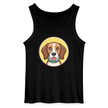 Beagle Harrier Chien Race Dessin animé Kawaii Clipart - Débardeur Gildan Homme - noir - Devant - AI Model Male 185 dark (185cm)