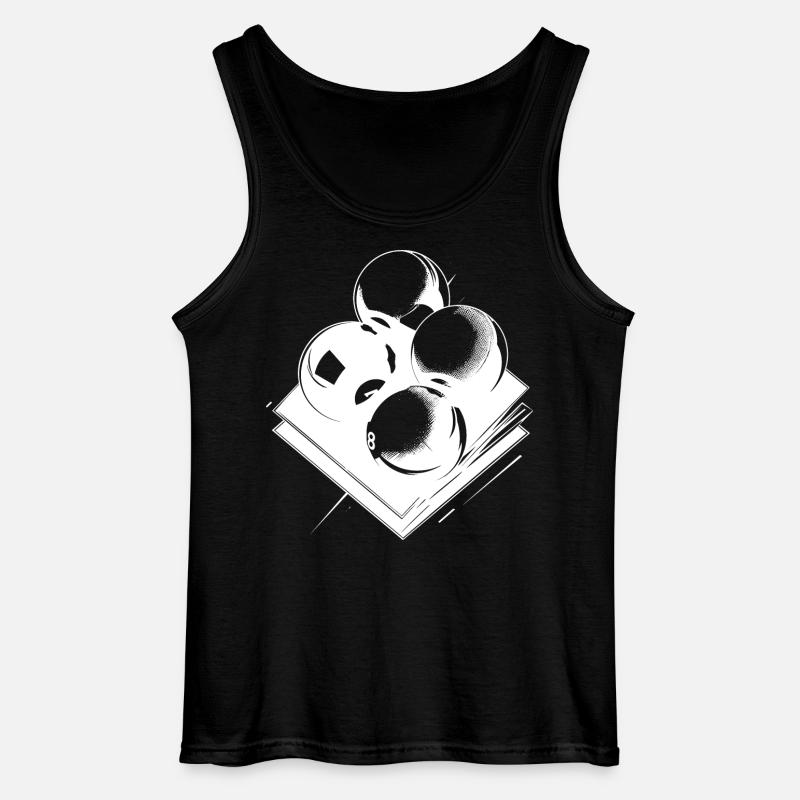 Billardkugeln Skizze - Gildan Männer Tank Top - Schwarz
