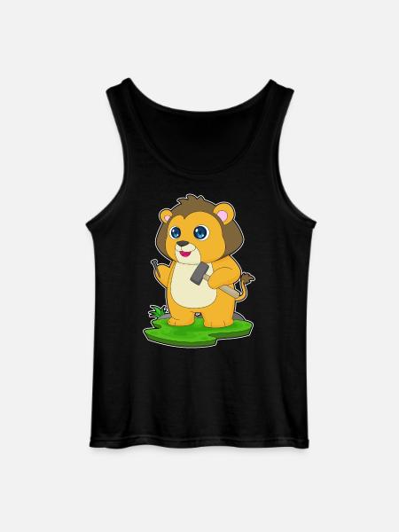 Lion Craftsman Hammer Craft - Gildan Men’s Tank Top - black