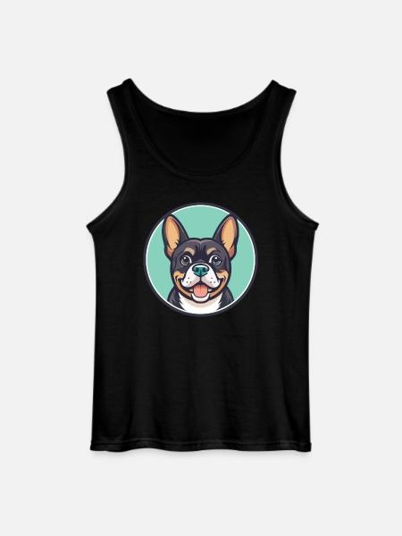 Cao De Castro Laboreiro Race Chien Dessin Animé Kawaii - Débardeur Gildan Homme - noir
