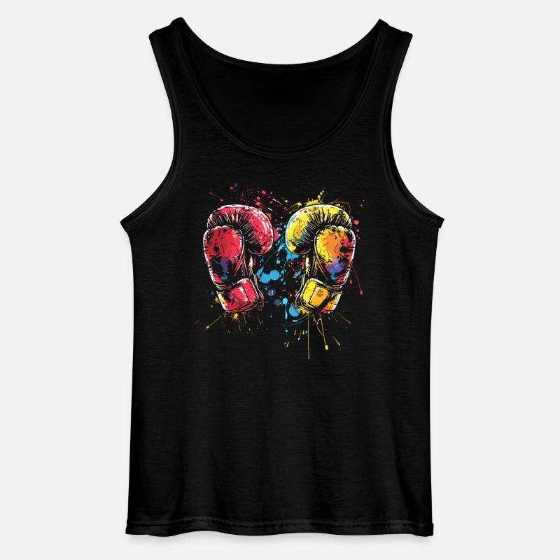 Kickboxhandschuhe - Gildan Männer Tank Top - Schwarz