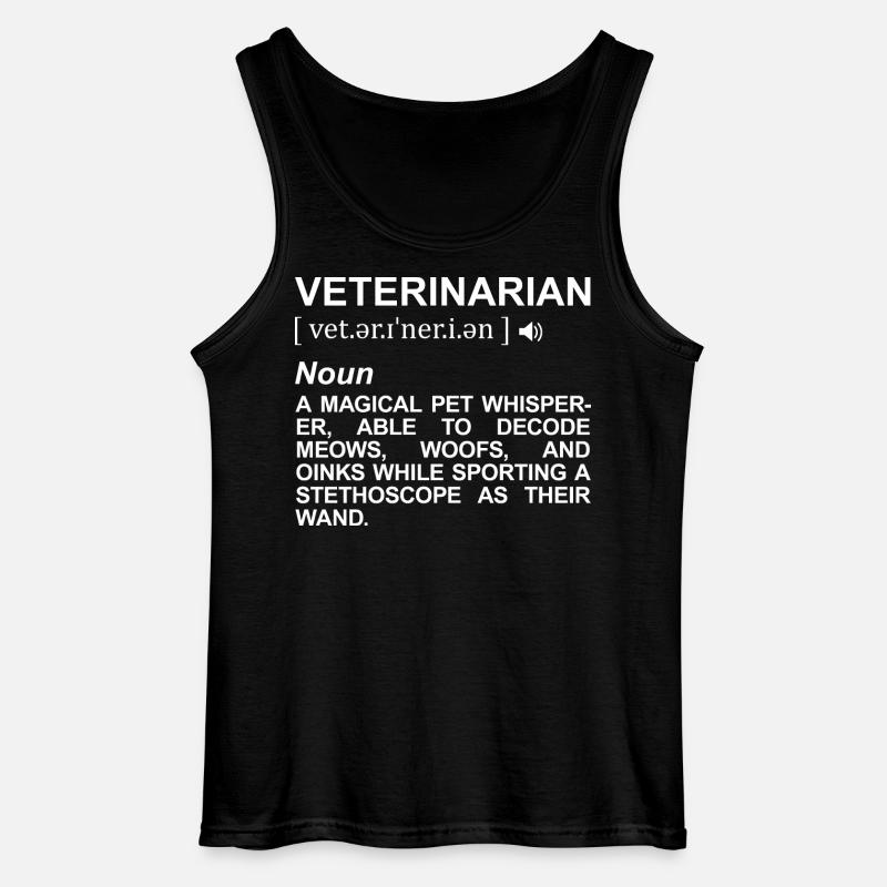 Tierarzt Wörterbuch - Gildan Männer Tank Top - Schwarz