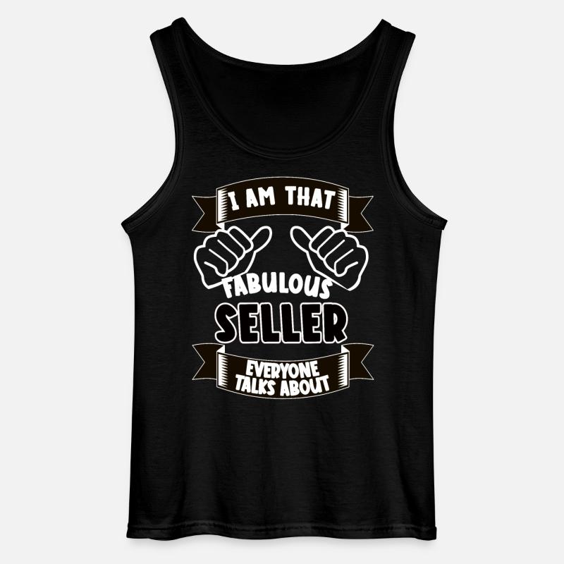 Verkäufer Lustiger Spruch Geschenkidee - Gildan Männer Tank Top - Schwarz