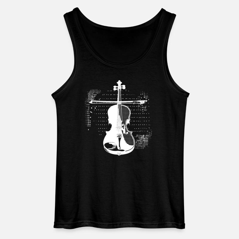 Violinenspieler - Gildan Männer Tank Top - Schwarz