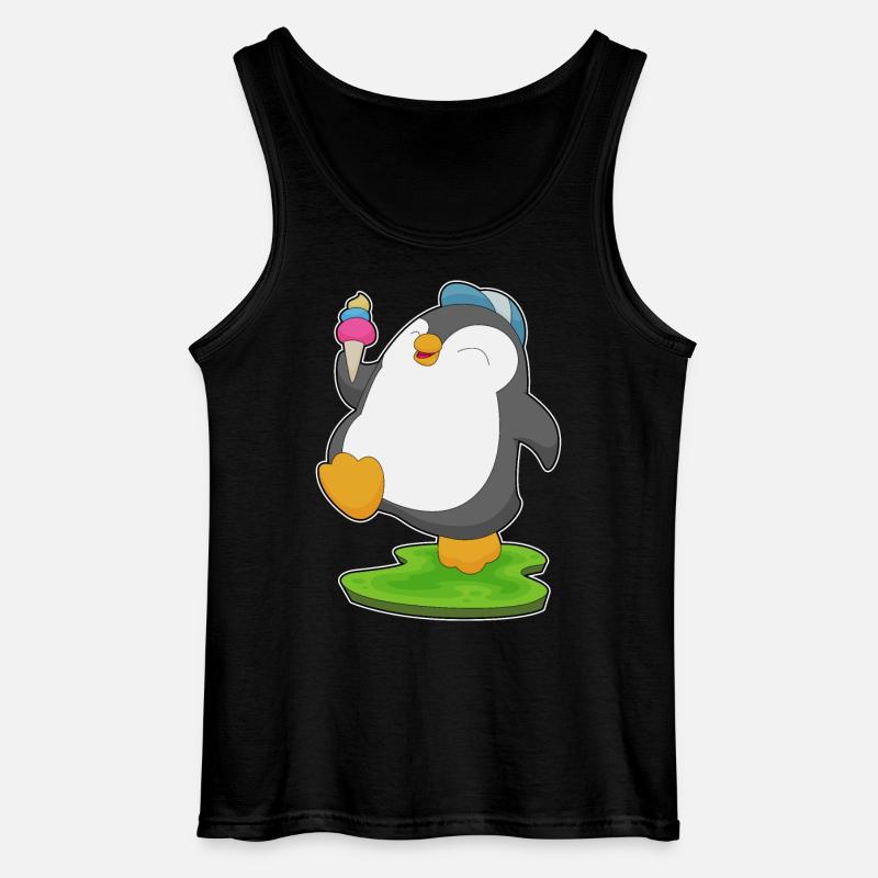 Pinguin Waffeleis - Gildan Männer Tank Top - Schwarz