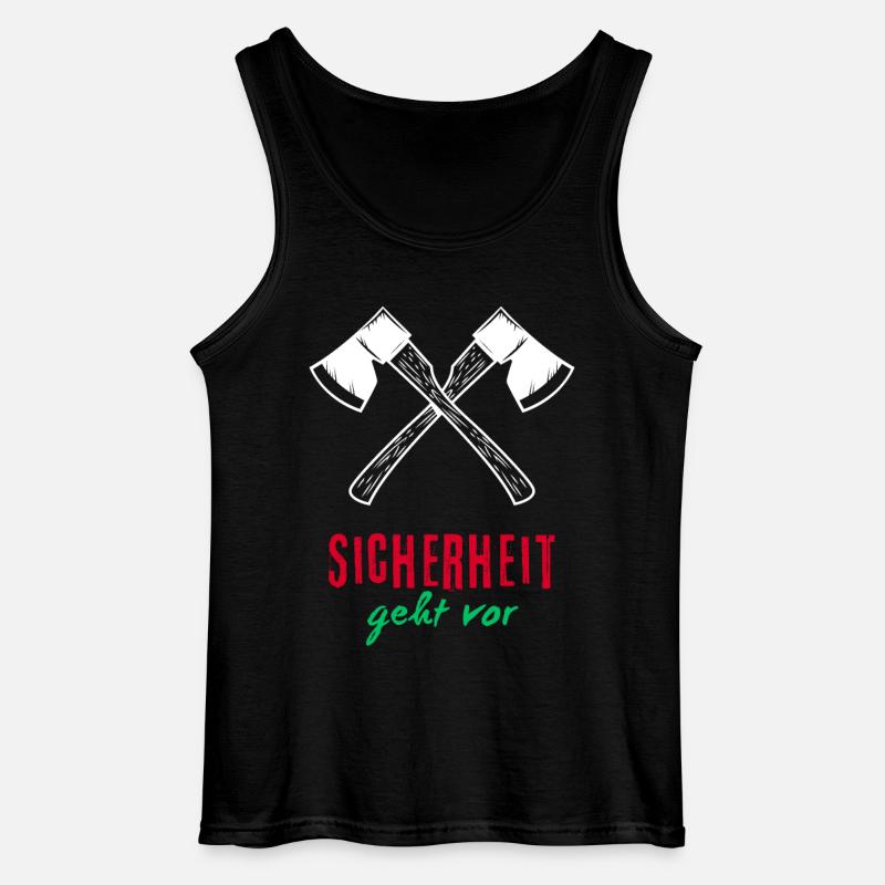Sicherheit geht vor - Gildan Männer Tank Top - Schwarz