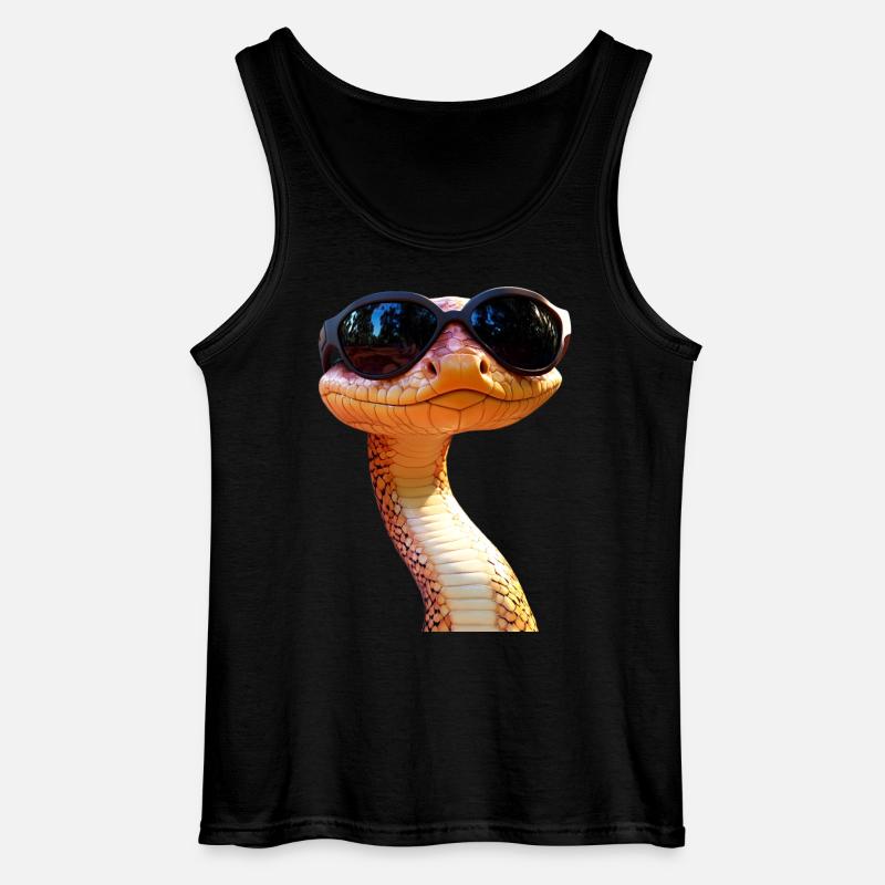 Schlange Python Kobra Mamba Klapperschlange Snake - Gildan Männer Tank Top - Schwarz
