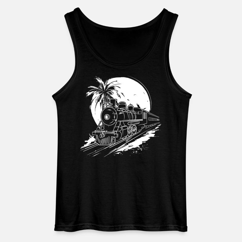 Eisenbahn Grafik - Gildan Männer Tank Top - Schwarz