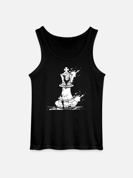 Chess piece sketch - Gildan Men’s Tank Top - black