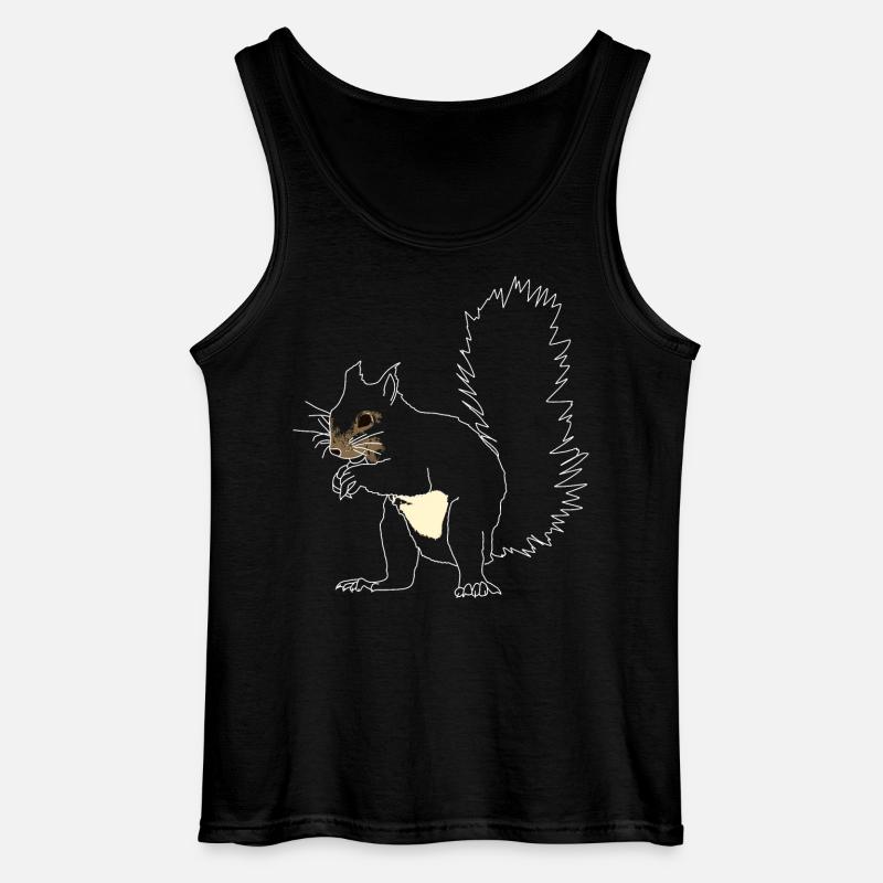 Eichhörnchen lineart - Gildan Männer Tank Top - Schwarz