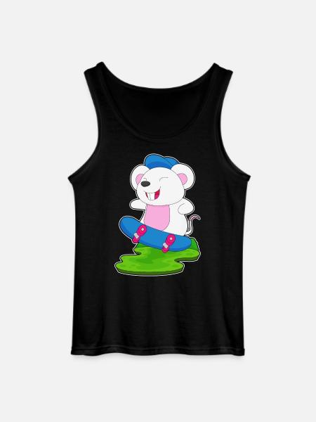 Mouse Skater Skateboard - Débardeur Gildan Homme - noir