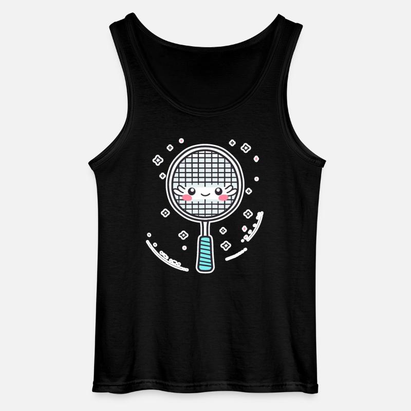 Badmintonschläger Comic Look - Gildan Männer Tank Top - Schwarz