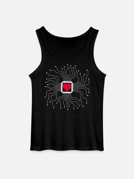 The heart is a machine - Gildan Men’s Tank Top - black