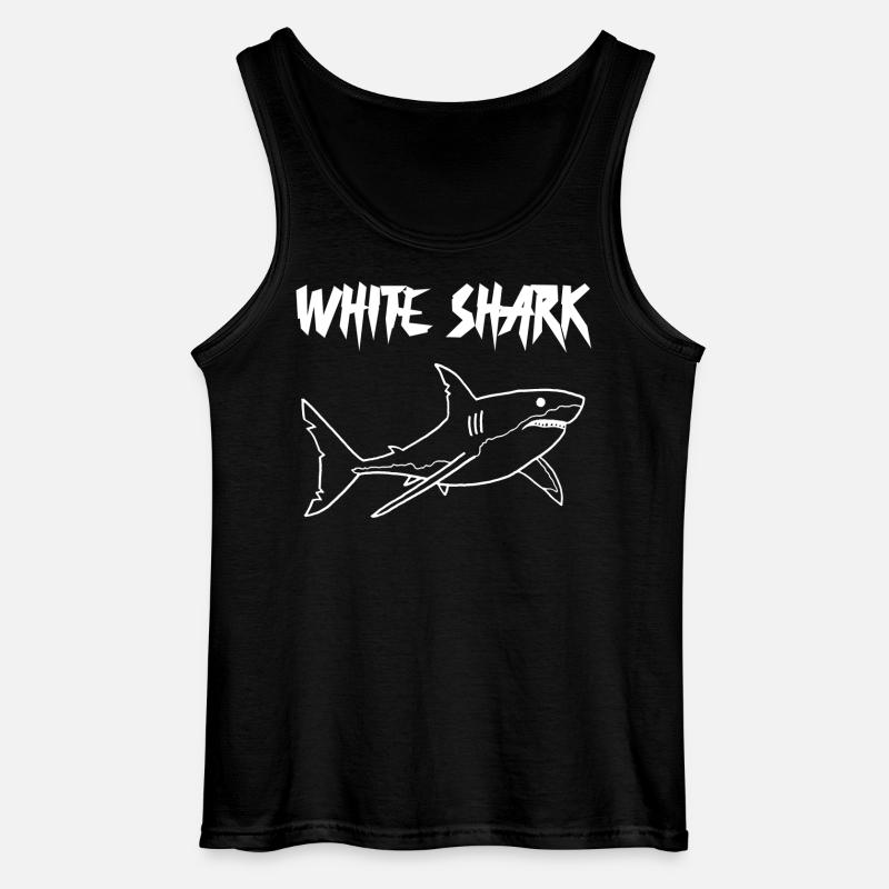 Weißer Hai - Gildan Männer Tank Top - Schwarz