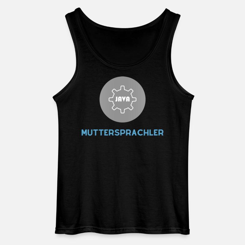 Muttersprachler: JavaScript Edition - Gildan Männer Tank Top - Schwarz