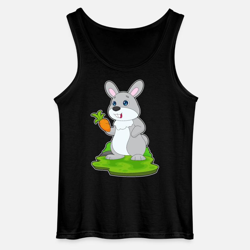Rabbit Carrot - Gildan Men’s Tank Top - black