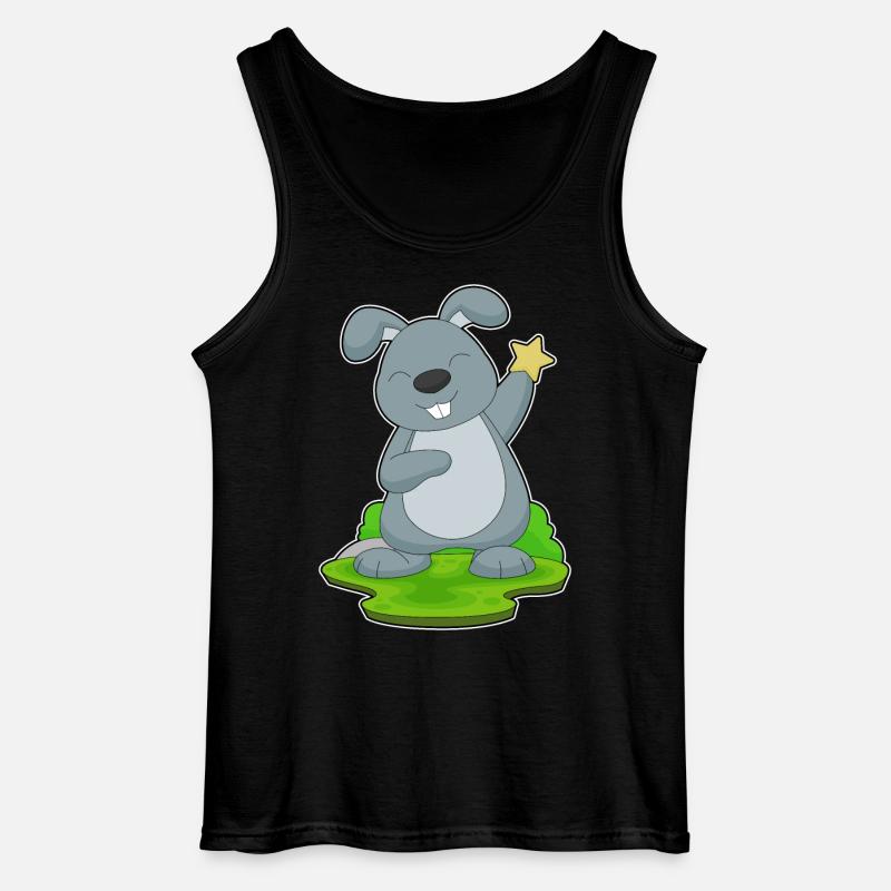 Rabbit Star - Gildan Men’s Tank Top - black