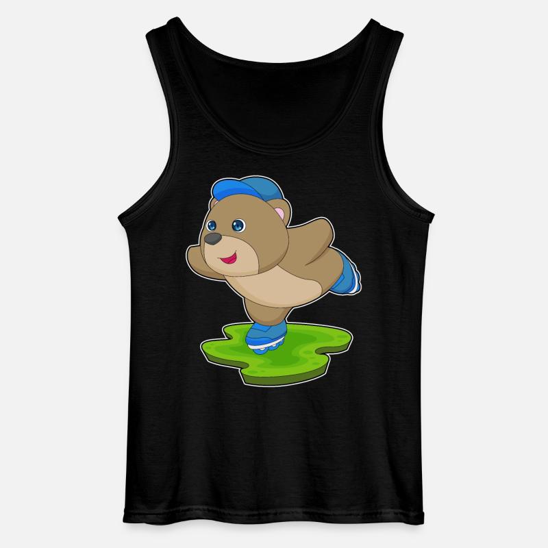 Bär Inline skating Rollschuhe - Gildan Männer Tank Top - Schwarz
