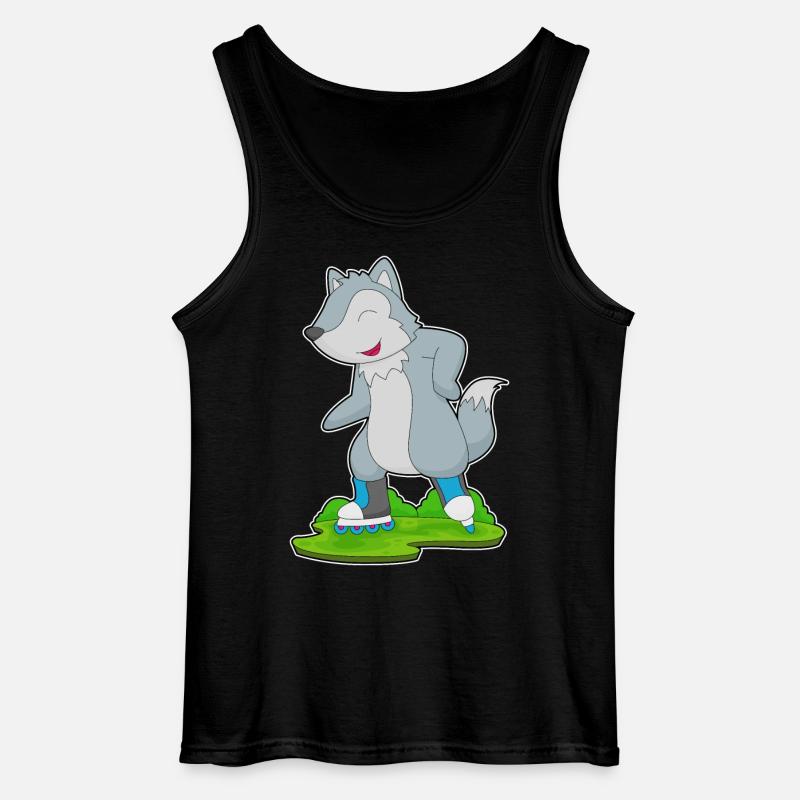 Wolf Inline skating Inline skates - Gildan Männer Tank Top - Schwarz
