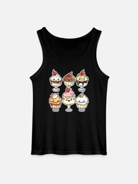 Eiscreme Karikatur - Gildan Männer Tank Top - Schwarz