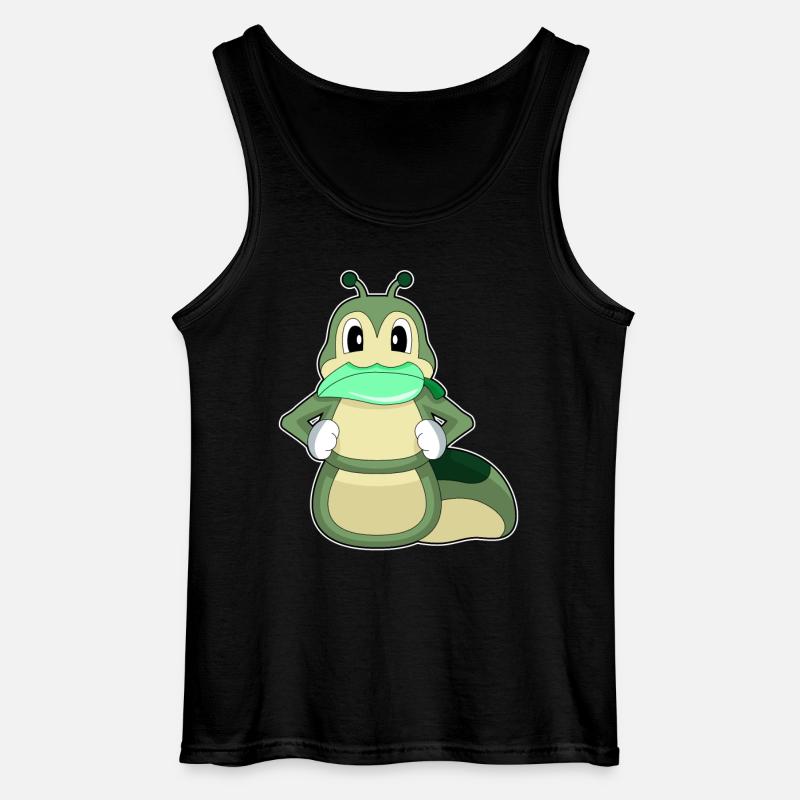 Raupe Blatt - Gildan Männer Tank Top - Schwarz