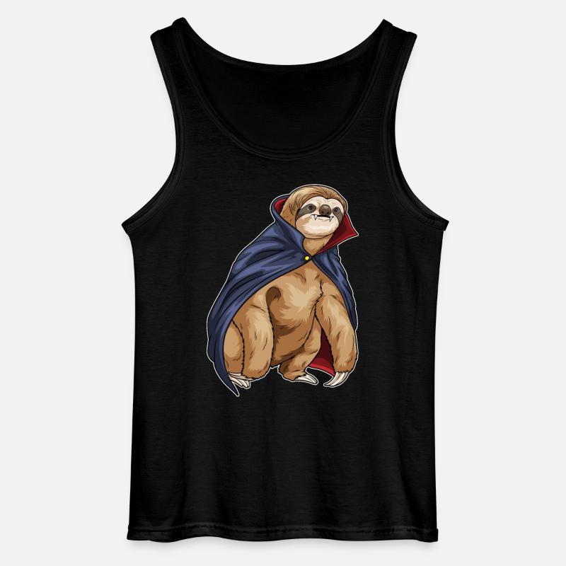 Sloth Halloween Vampire - Gildan Men’s Tank Top - black