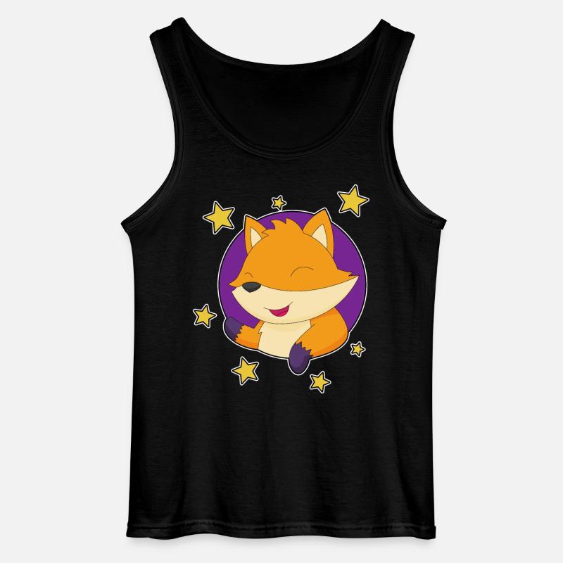 Fuchs Sterne - Gildan Männer Tank Top - Schwarz
