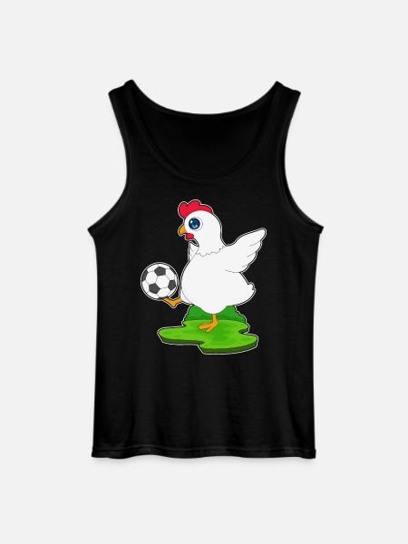 Chicken Soccer Player Soccer - Gildan Men’s Tank Top - black