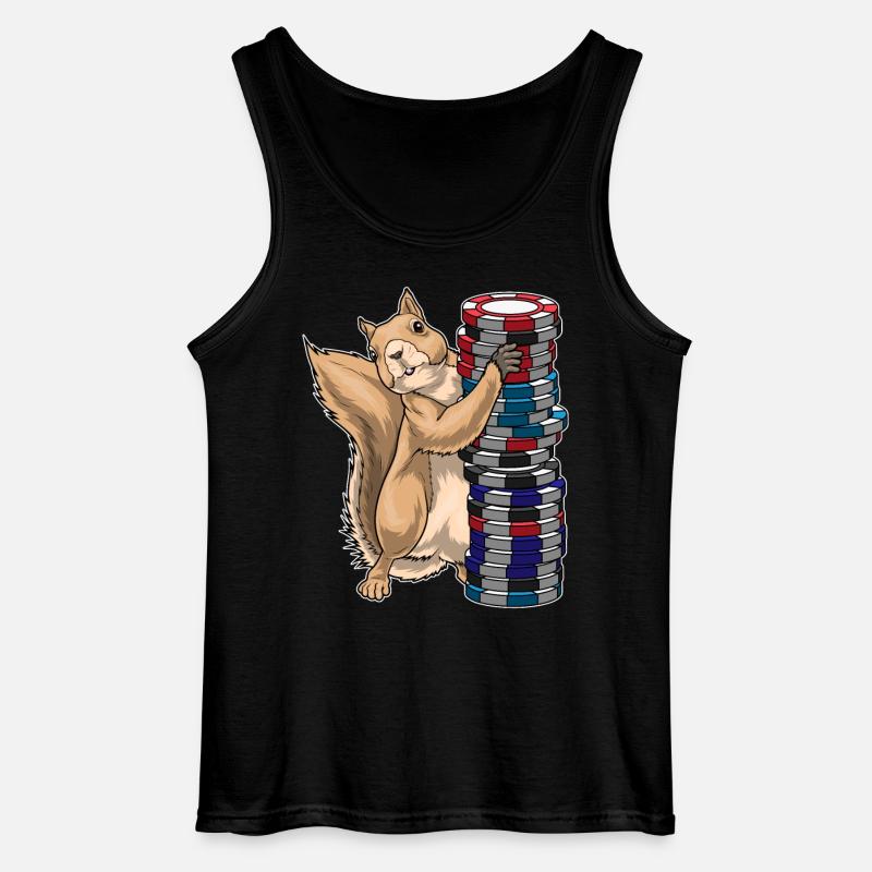 Erdmännchen Poker Pokerchips - Gildan Männer Tank Top - Schwarz
