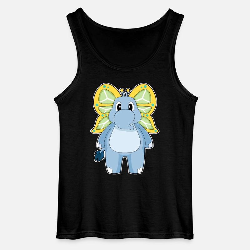 Elefant Schmetterling - Gildan Männer Tank Top - Schwarz