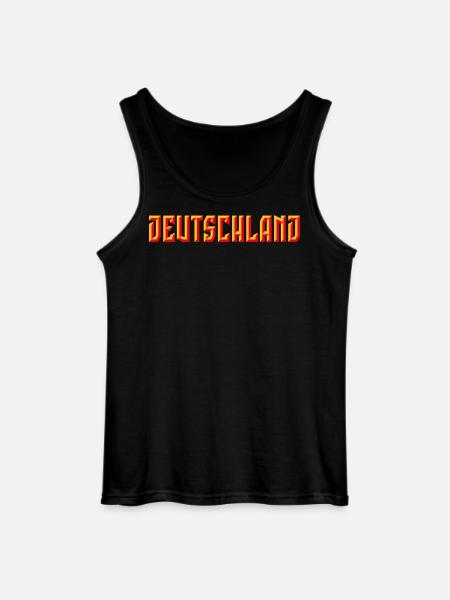 Deutschland Lettering (Relief / 3D / 2C) - Gildan Men’s Tank Top - black