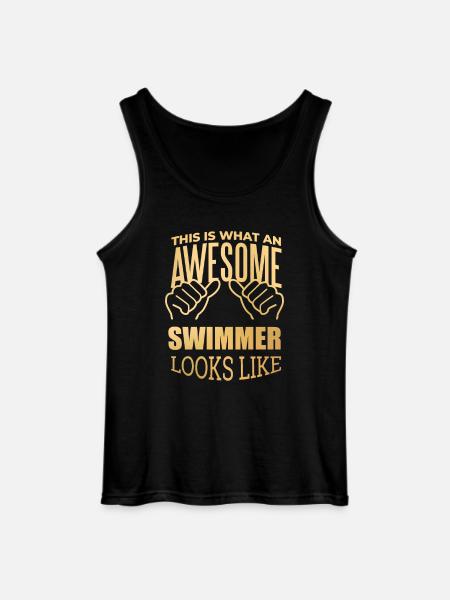 Swim Swim Swim - Gildan Men’s Tank Top - black