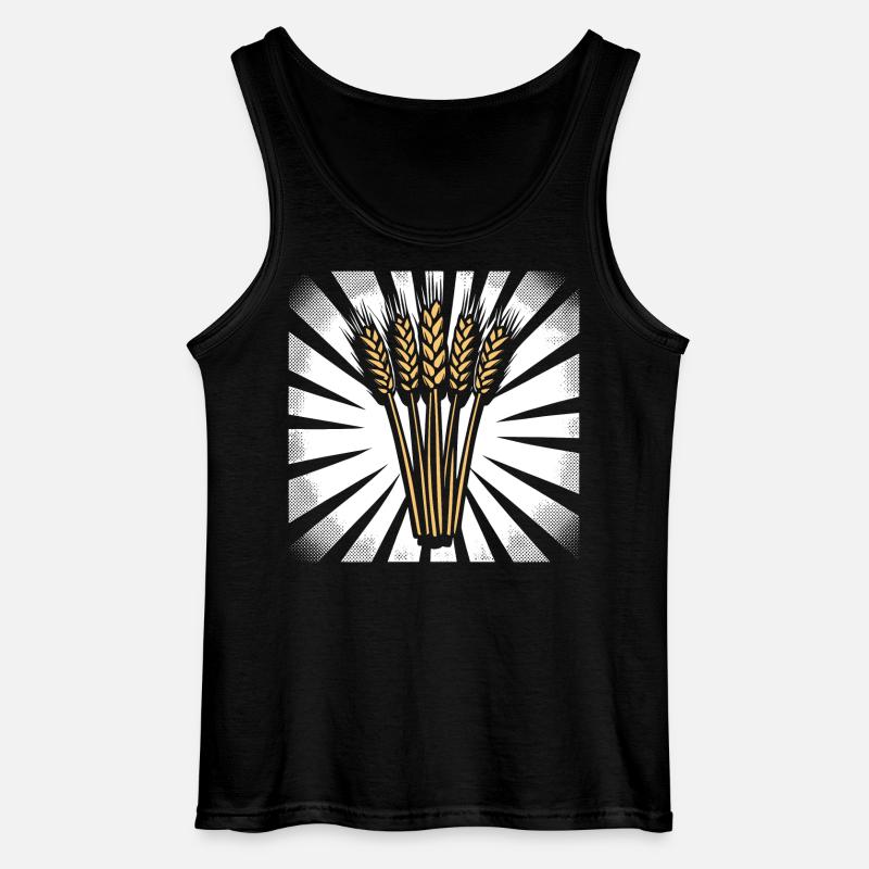 5 Weizenähren Highlight Gold - Gildan Männer Tank Top - Schwarz